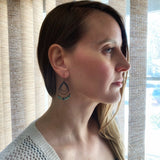 African Turquoise Copper Teardrop Earrings – Wire Wrapped Boho Jewelry