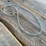 Aquamarine Beaded Choker - Sterling Silver, March Birthstone