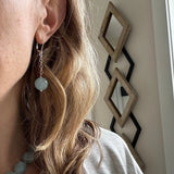 Aquamarine Sterling Silver Dangle Earrings, March Birthstone