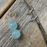 Aquamarine Sterling Silver Dangle Earrings, March Birthstone