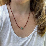 Aventurine Beaded Necklace – Handmade Boho Copper Clasp Jewelry