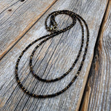 Black & Bronze Czech Glass Beaded Layered Necklace - Dainty Minimalist Jewelry