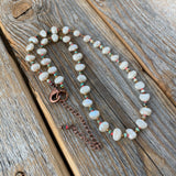Boho Freshwater Pearl and Turquoise Necklace – Beaded Jewelry