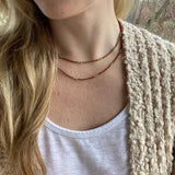 Boho Layered Beaded Necklace Set – Czech Glass, Turquoise, Gold-Filled