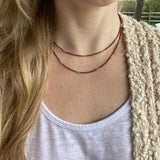 Boho Layered Beaded Necklace Set – Czech Glass, Turquoise, Gold-Filled