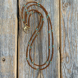 Boho Layered Beaded Necklace Set – Czech Glass, Turquoise, Gold-Filled