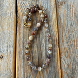 Botswana Agate Beaded Choker Necklace