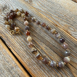 Botswana Agate Beaded Choker Necklace