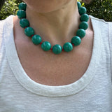 Chunky Turquoise & Red Coral Necklace, Southwestern Boho Statement Jewelry