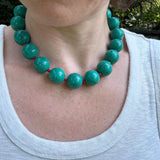 Chunky Turquoise & Red Coral Necklace, Southwestern Boho Statement Jewelry