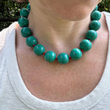 Chunky Turquoise & Red Coral Necklace, Southwestern Boho Statement Jewelry