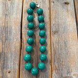 Chunky Turquoise & Red Coral Necklace, Southwestern Boho Statement Jewelry