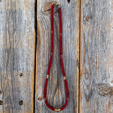 Coral Heishi Necklace, 14K Gold Plated Accents, Boho Jewelry