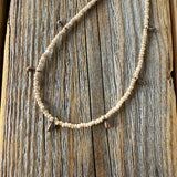 Dainty Beaded Choker | Minimalist Copper Dangle Necklace