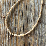 Dainty Beaded Choker | Minimalist Copper Dangle Necklace