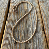 Dainty Beaded Choker | Minimalist Copper Dangle Necklace