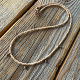 Dainty Beaded Choker | Minimalist Copper Dangle Necklace
