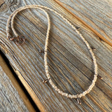 Dainty Beaded Choker | Minimalist Copper Dangle Necklace