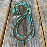 Dainty Genuine Turquoise Necklace – Layered Boho Beaded Jewelry