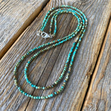 Dainty Genuine Turquoise Necklace – Layered Boho Beaded Jewelry