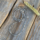 Dainty Labradorite Choker | Sterling Silver Accents, Custom Length