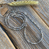 Dainty Labradorite Choker | Sterling Silver Accents, Custom Length