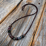 Earthy Jasper Beaded Necklace with Copper Clasp