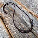 Earthy Jasper Beaded Necklace with Copper Clasp