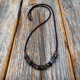 Earthy Jasper Beaded Necklace with Copper Clasp