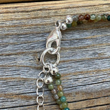 Fancy Jasper Beaded Anklet Bracelet, Bohemian Double Strand Jewelry
