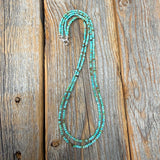 Genuine Turquoise Layered Necklace, Dainty Double Strand Boho Jewelry