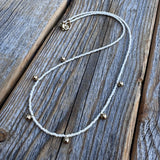 Handmade Dainty Beaded Necklace – 14K Gold Dangles, Czech Glass