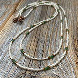 Handmade Jade Beaded Layering Necklace, Boho Seed Bead Jewelry