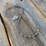 Handmade Jasper Beaded Necklace – Sterling Silver Dangles, Boho Choker