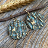 Handmade Patina Brass Earrings – Southwestern Boho Dangle Jewelry