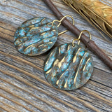 Handmade Patina Brass Earrings – Southwestern Boho Dangle Jewelry