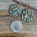 Handmade Patina Brass Earrings – Southwestern Boho Dangle Jewelry