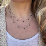 Handmade Seed Bead Choker | Copper Dangles, Boho Necklace