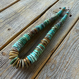Handmade Turquoise Beaded Necklace – Boho Western Statement Jewelry
