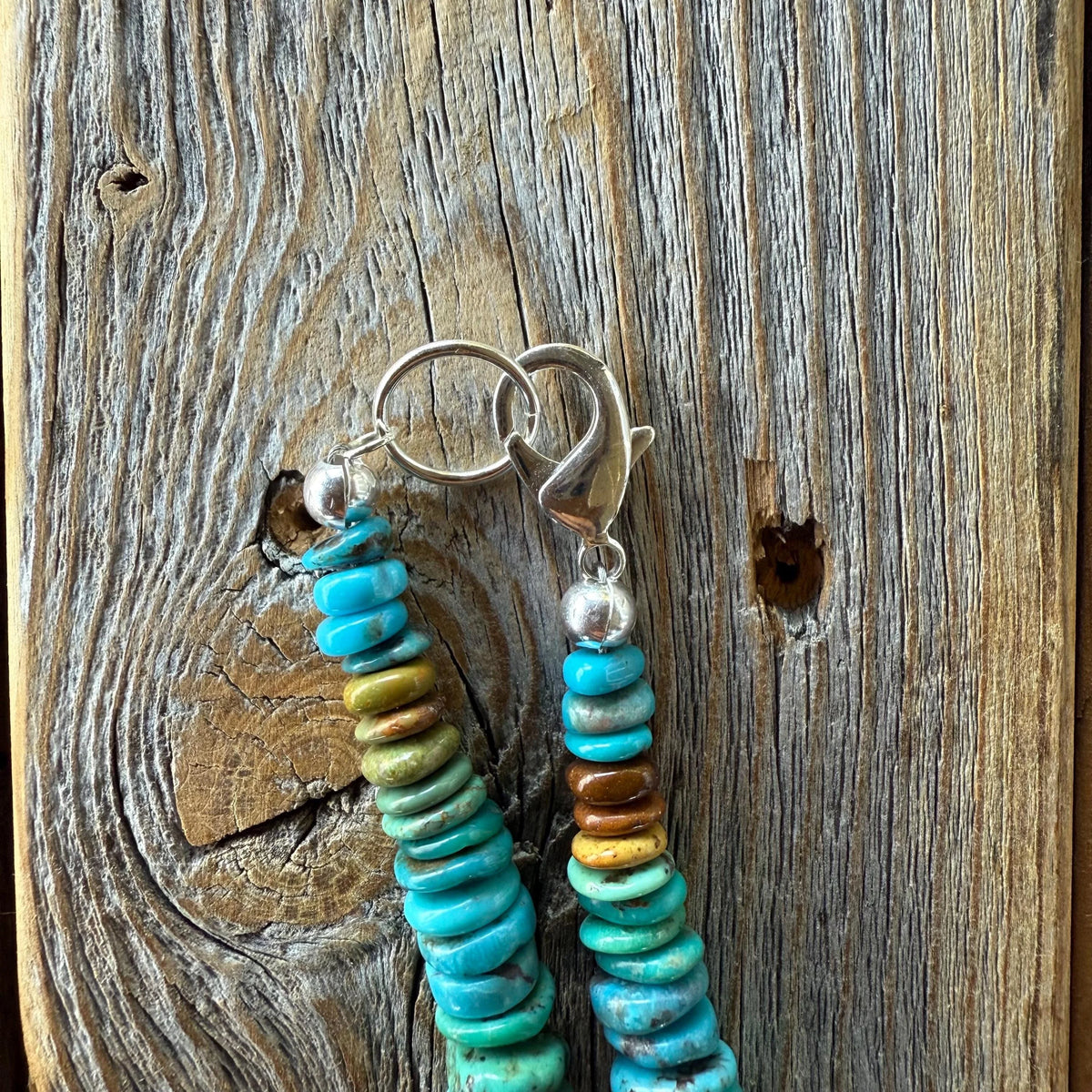Handmade Turquoise Beaded Necklace – Boho Western Statement Jewelry
