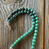 Handmade Turquoise Beaded Necklace – Sterling Silver, Western Boho Jewelry