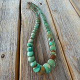 Handmade Turquoise Coin Beaded Necklace, Western Jewelry
