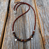 Jasper Beaded Choker Necklace with Sterling Silver