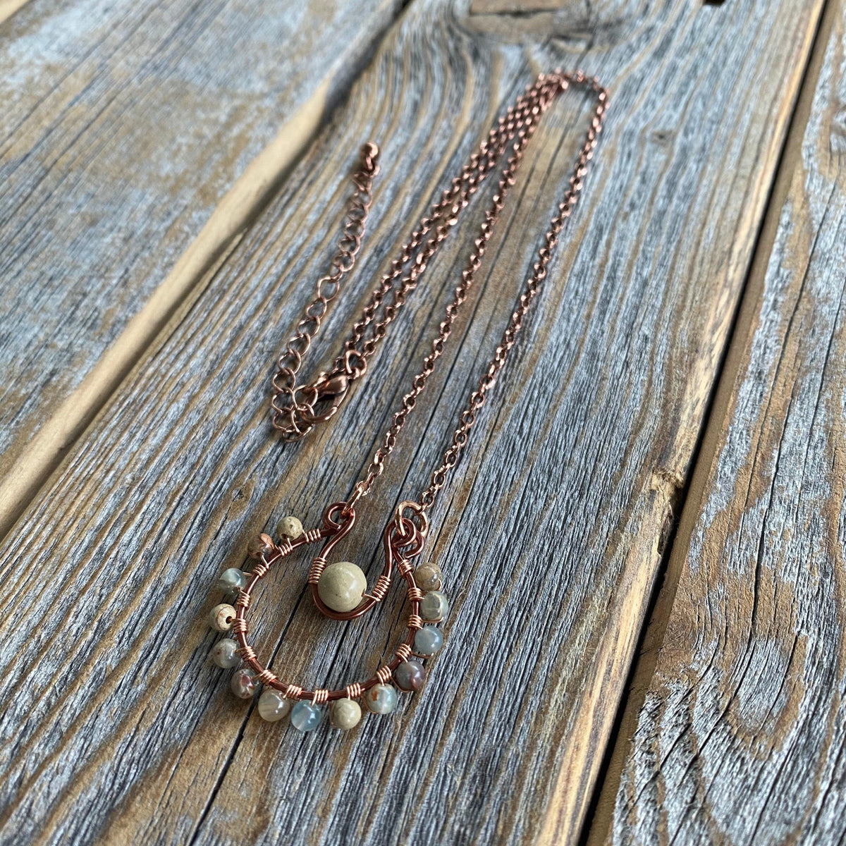 JEWELRY SET - African Opal Necklace, African Opal Earrings, African Opal Jewelry, Rustic Jewelry, Stone Earrings, Stone Necklace, Bohemian