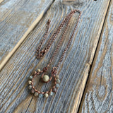 JEWELRY SET - African Opal Necklace, African Opal Earrings, African Opal Jewelry, Rustic Jewelry, Stone Earrings, Stone Necklace, Bohemian