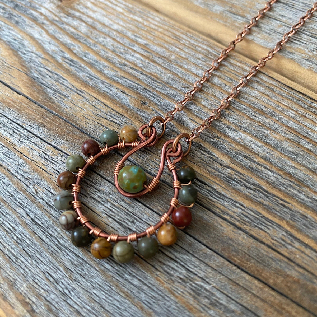 JEWELRY SET - Jasper Jewelry, Bohemian Earrings and Necklace, Stone Earrings, Rainbow Earrings, Colorful Jewelry, Rustic Jewelry, Boho