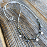 Labradorite Moonstone Quartz Choker – Sterling Silver Dangles