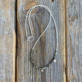 Labradorite Moonstone Quartz Choker – Sterling Silver Dangles