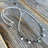 Labradorite Moonstone Quartz Choker – Sterling Silver Dangles
