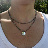 Layered Jasper Turquoise Beaded Necklace Set, Minimalist Pendant Jewelry